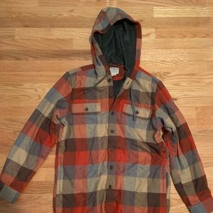 L.L. Bean Fleece-Lined Flannel Hoodie